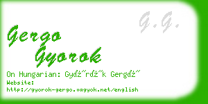 gergo gyorok business card